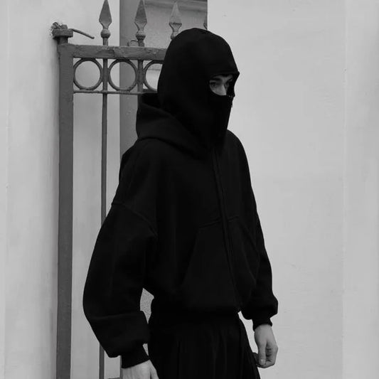 ZENZWEAVE Ninja Mask Hoodie – Stealth Meets Street