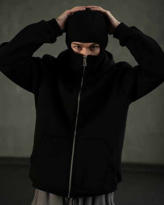 ZENZWEAVE Ninja Mask Hoodie – Born in Shadows, Built for Legends