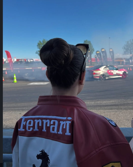 Ferrari Ferrari F1 Vintage Racing Leather Jacket – Classic Motorsport Style