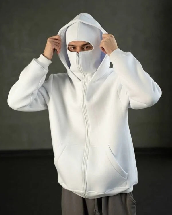 ZENZWEAVE Black Lava Mask Hoodie – Ignite Your Street Style