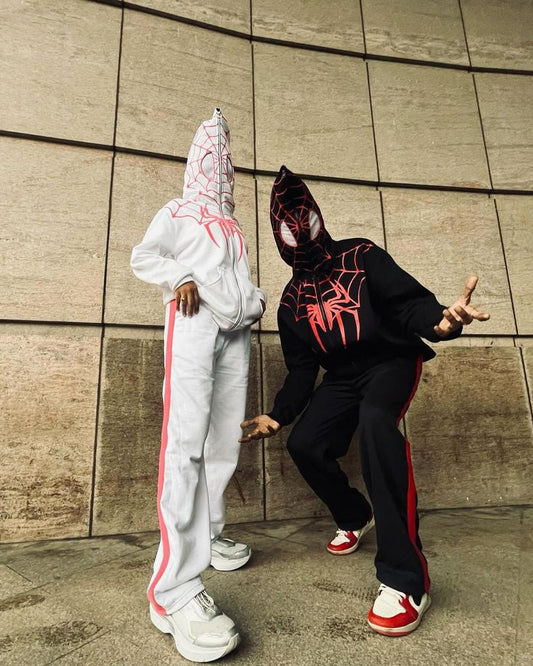 Couple Spiderman printed zipper Hoodie