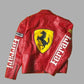 Red Ferrari F1 Racing Leather Jacket | Zenzweave