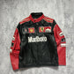 Marlboro F1 Black Leather Racing Jacket